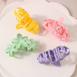 CANDY COLOR FLOWER HAIR CLAW EGG FLOWER SIDE CLIP_CWMM5007