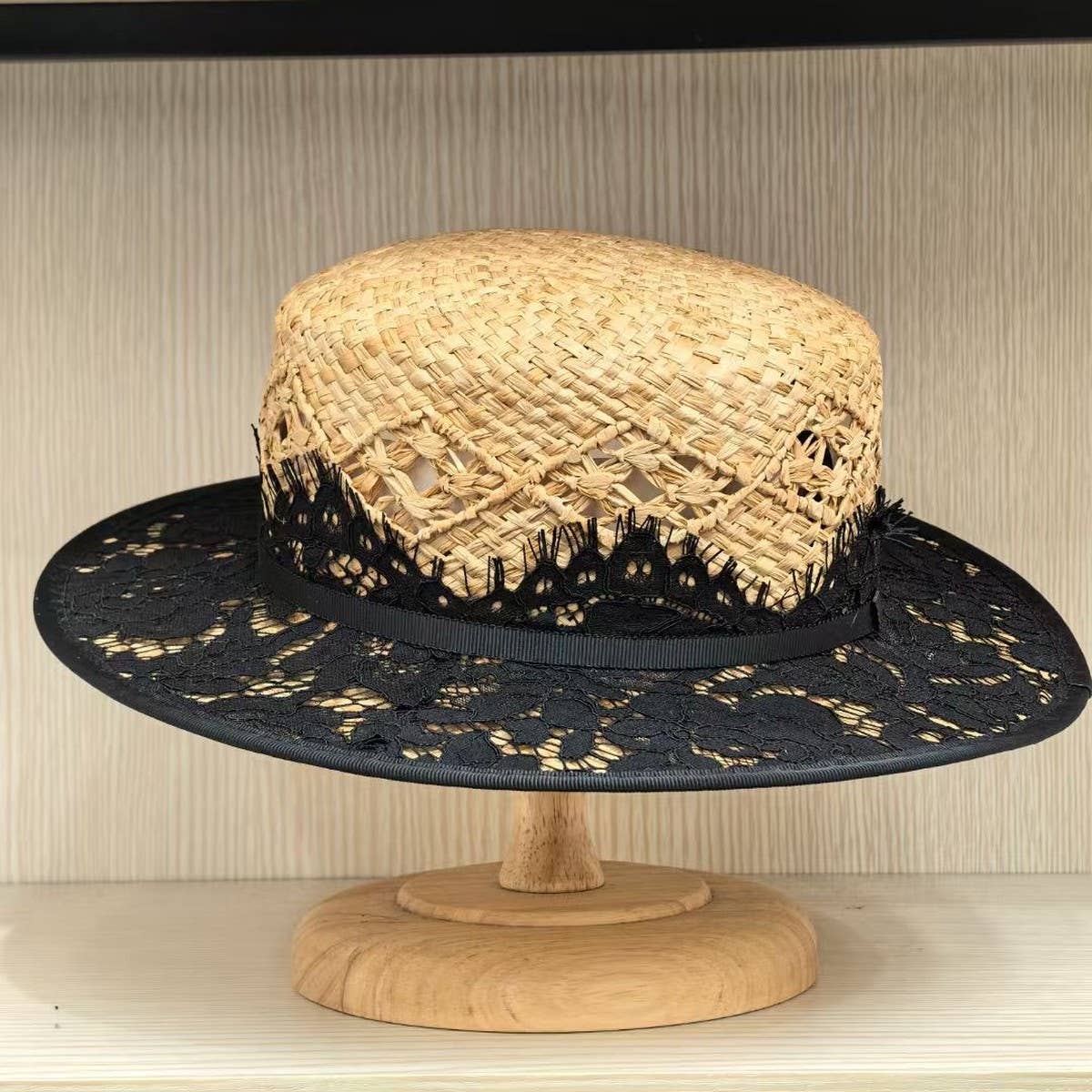 SUMMER CREATIVE FASHION PATCHWORK STRAW HAT_CWAH3476