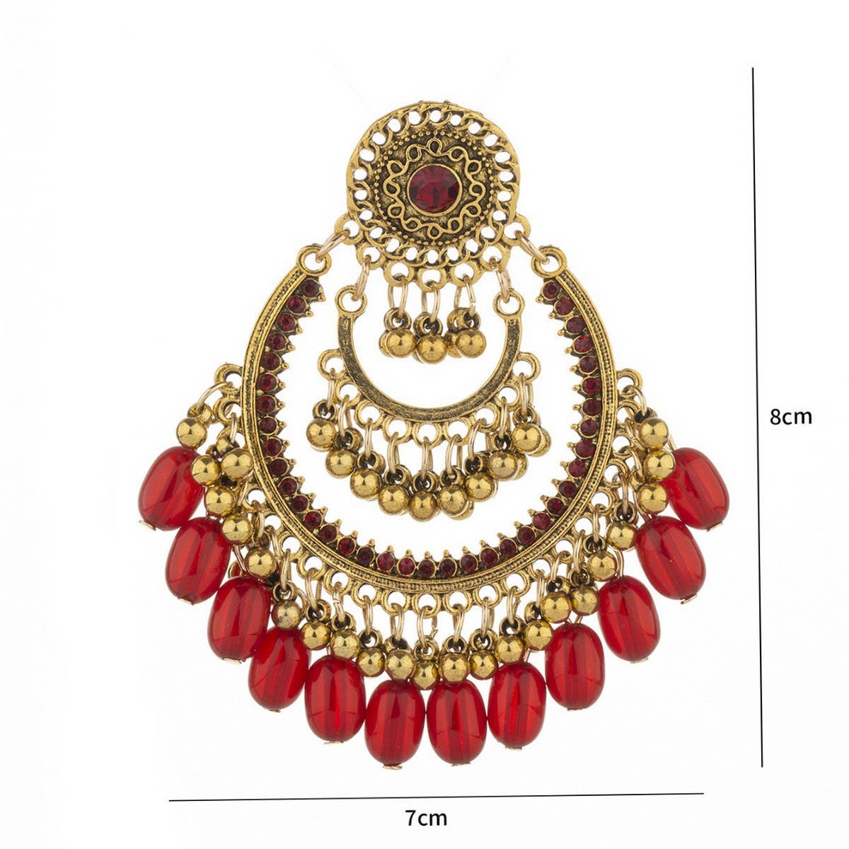 Vintage Bohemian Hollow Tassel Earrings