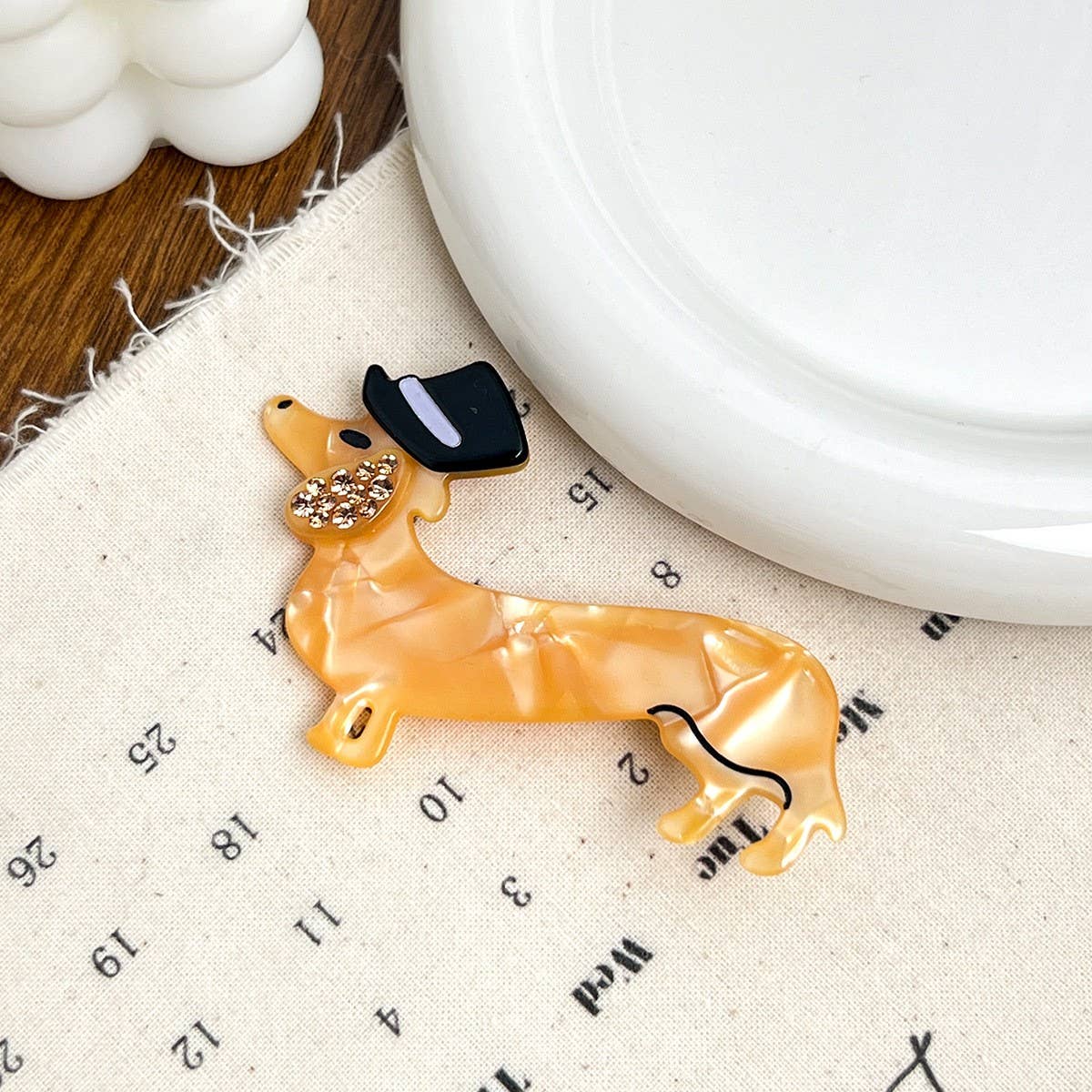 RHINESTONE DOG TEMPERAMENT GIRLY HAIR CLIP_CWAHA2073