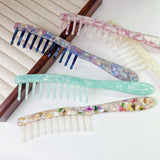 Vintage Wide Tooth Acetate Comb For Curly Hair_Cwmm6444