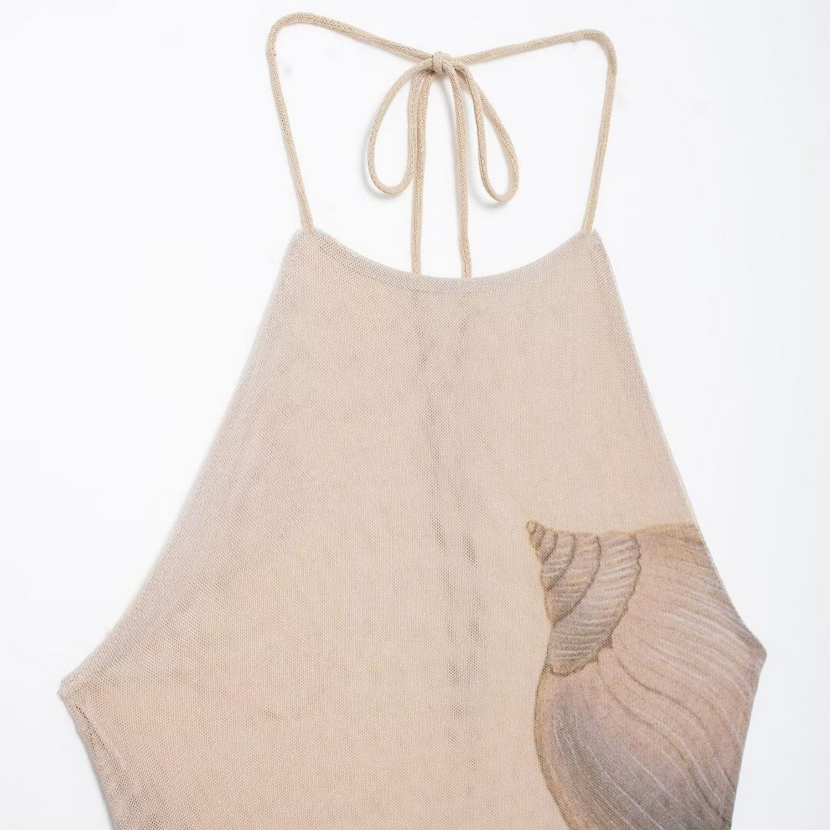 SEASHELL MESH DRESS ELEGANT FRENCH DESIGN_CWDMD5797