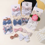 BABY FLORAL PRINT HAIR CLIP SET CHRISTMAS STYLE_CWAHA6745