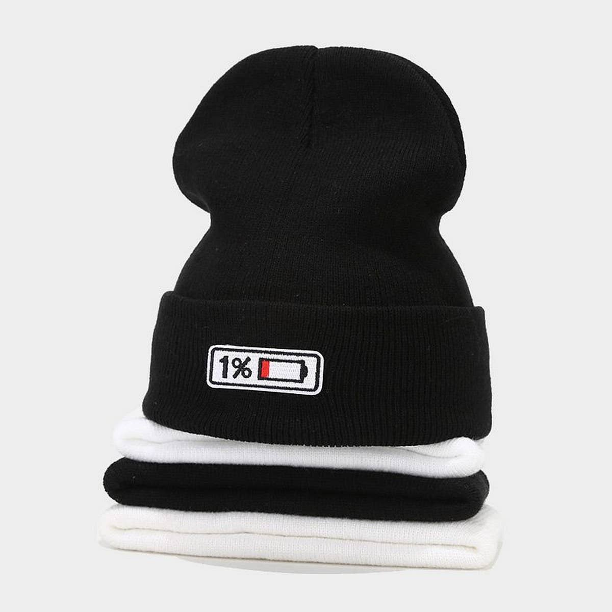 PATCHWORK KNITTED HAT PERSONALITY HIP HOP PILE H_CWAH2086