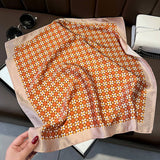 PURPLE FLORAL SILK SCARF ELEGANT SQUARE SCARF_CWASC0626