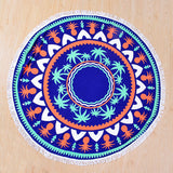 ROUND MICROFIBER TASSEL BEACH TOWEL BLANKET_CWMM7602
