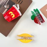 CREAMY STRAWBERRY ACETATE CLAW SWEET HAIR CLIP_CWAHA5899