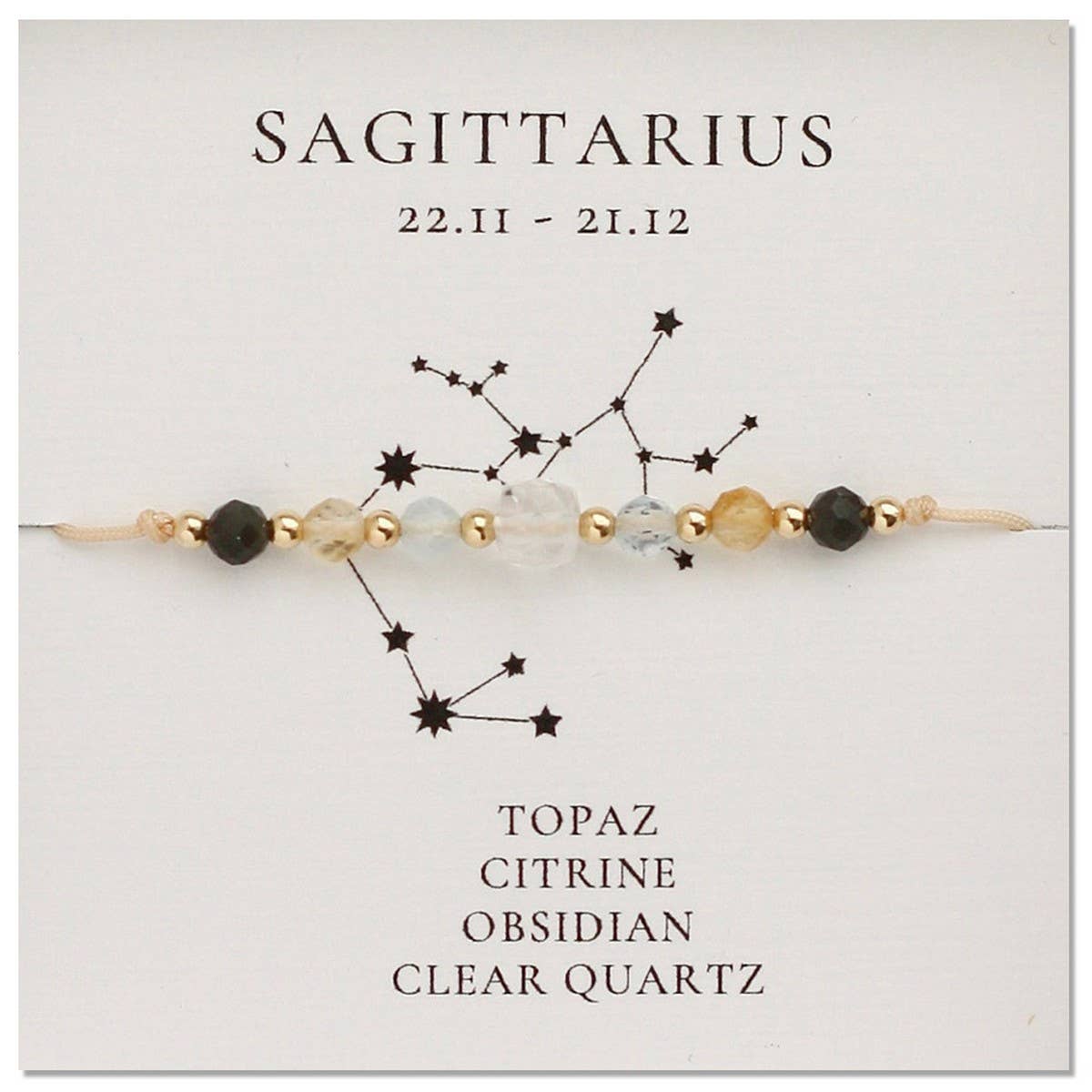 NATURAL STONE COMBINATION ZODIAC BEADED BRACELET_CWAB4627