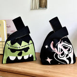 Halloween Collection Vintage Knitted Tote Bag_Cwab3225