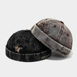 Retro Letter Star Patch Brimless Cap Unisex_Cwah04671
