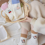 Milk Fleece Cartoon Embroidered Crew Socks_Cwms03220
