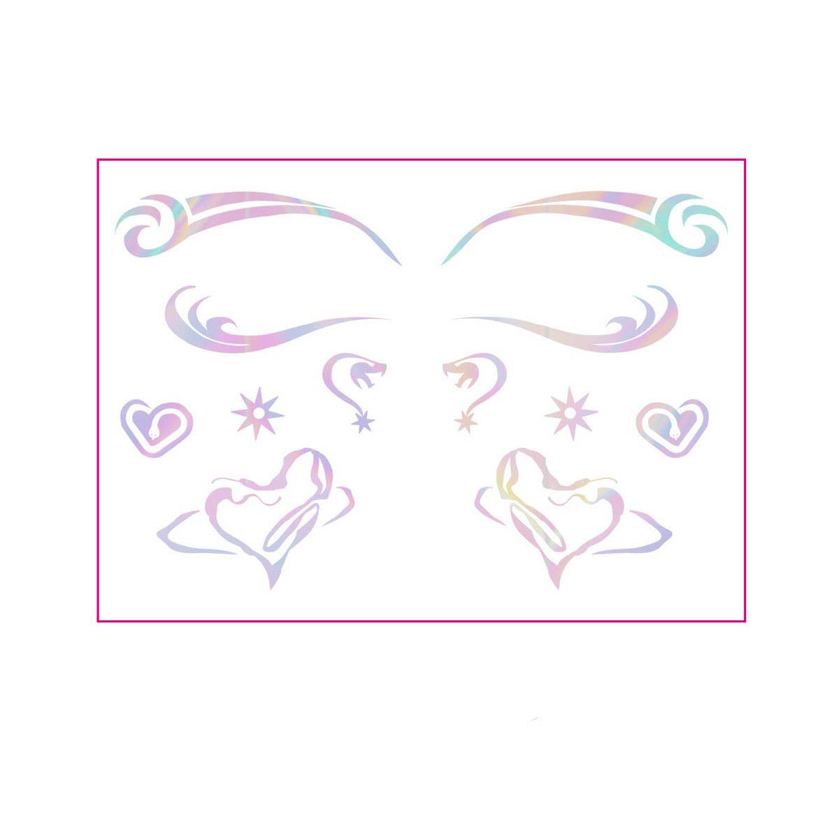 HOLOGRAPHIC EYELINER TATTOOS BUTTERFLY MAKEUP_CWMM8392