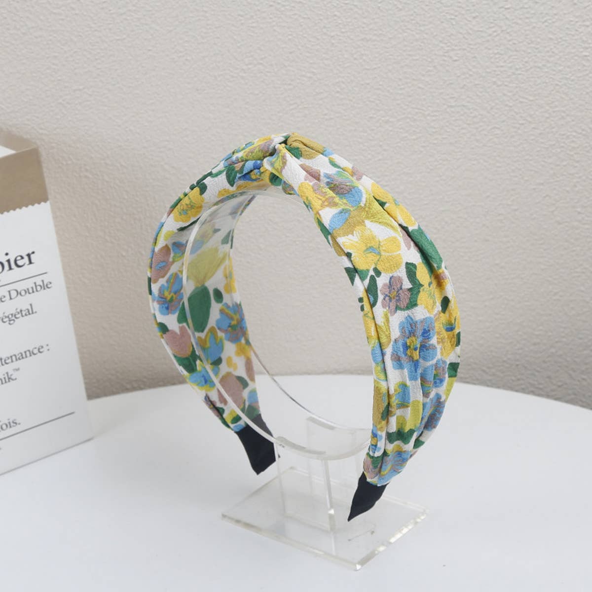 RETRO WIDE BRIMMED PRINTED CROSS HEADBAND_CWAHA1717