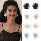 HANDMADE LACE ROSE STUD EARRINGS SWEET MINIMAL_CWMM6279