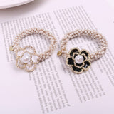 ELEGANT CAMELLIA HAIR TIE LUXURY PONYTAIL BAND_CWAHA6884