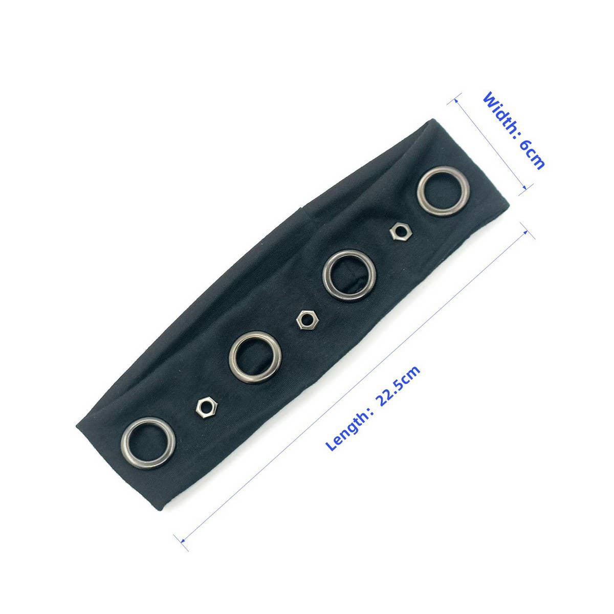 ELASTIC PUNK HEADWRAP WITH GEOMETRIC STUDS_CWAHA6313