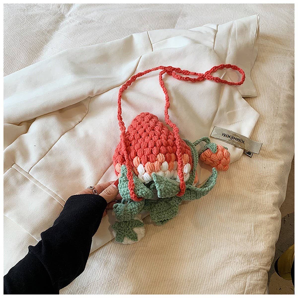 CUTE NEW CROCHET STRAWBERRY BAG_CWAB2399