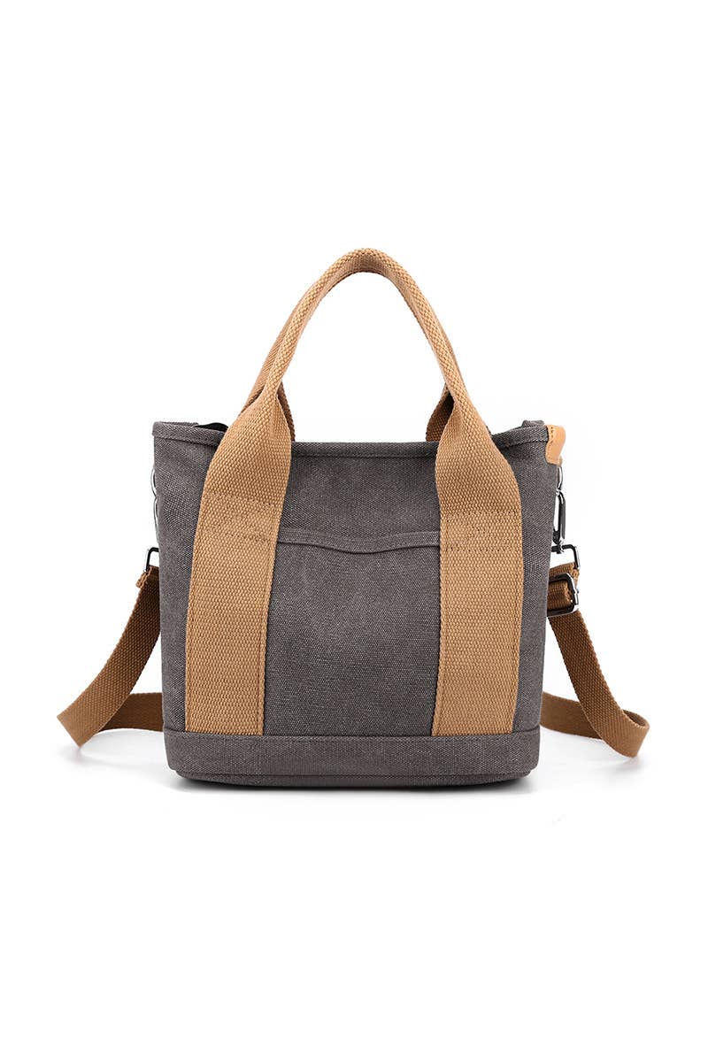 HANDLE LINE CANVAS CROSS BODY BAG_CUAB0101