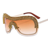 COOL ONE PIECE METAL RIM PUNK DIAMOND SUNGLASSES_CWASG0769