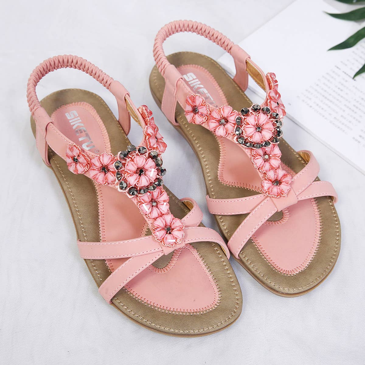 BOHEMIAN FLORAL RHINESTONE SANDALS_CWSHS0482