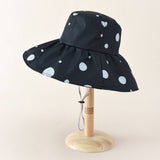 THIN POLKA DOT SUN PROTECTION BUCKET HAT_CWAH1415