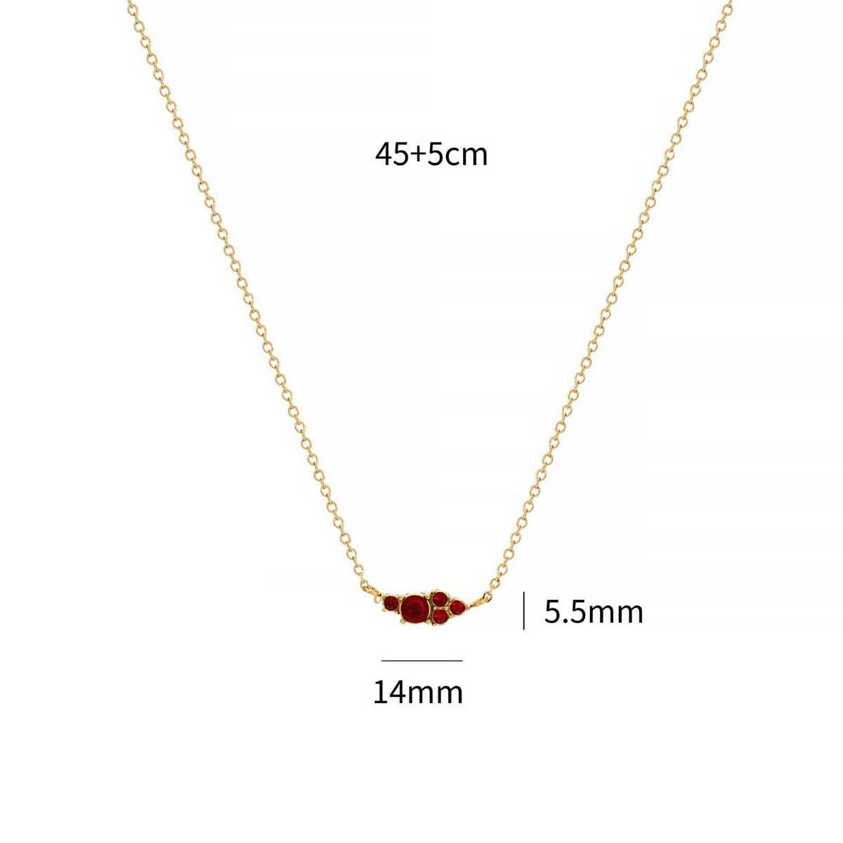 CLASSIC SIMPLE COLORFUL BIRTHSTONE NECKLACE_CWMM5669