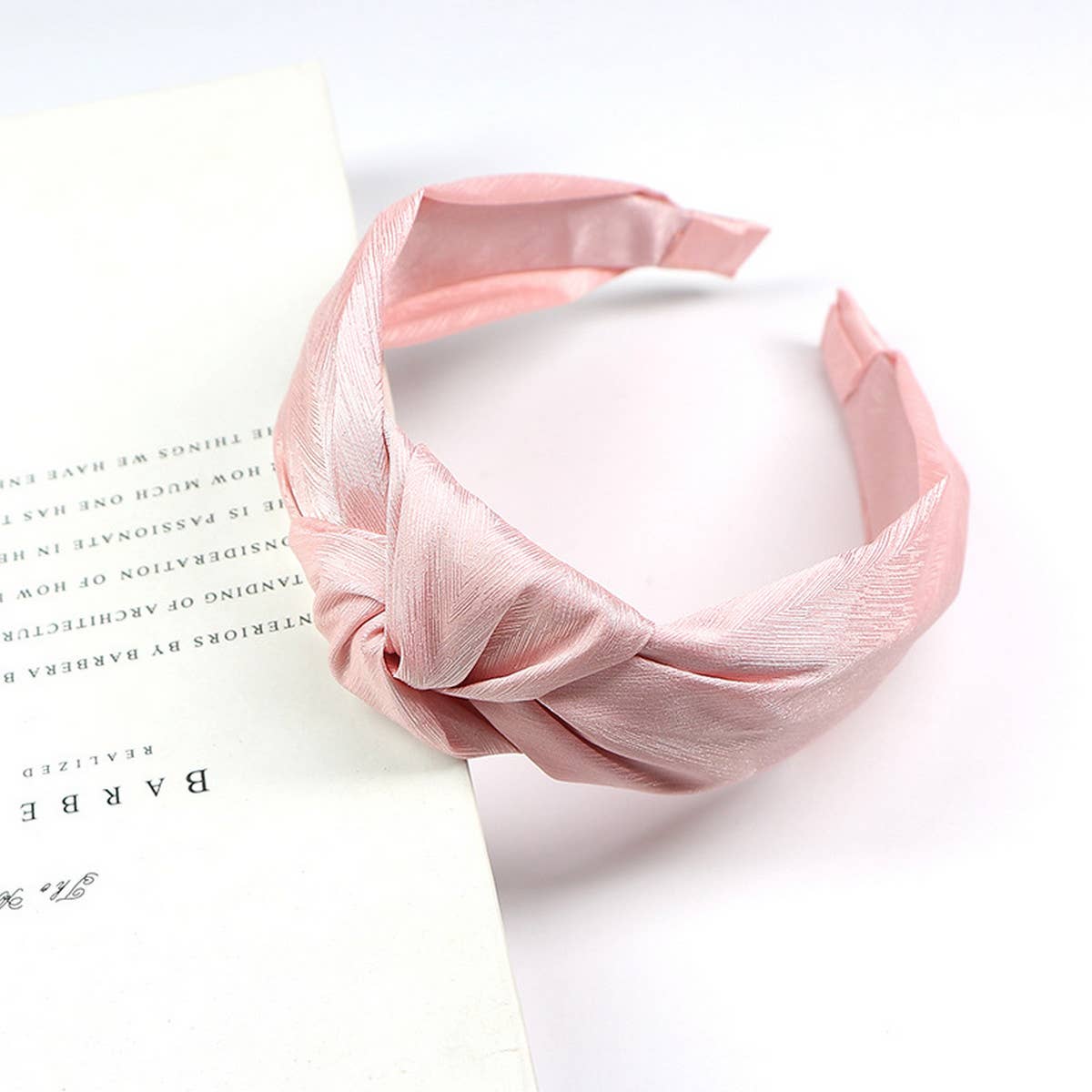NEW SOLID COLOR WIDE EDGE KNOTTED HEADBAND_CWAHA0982