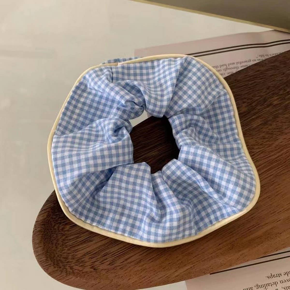 2024 NEW FOREST FLORAL PLAID HAIR TIE_CWAHA1371