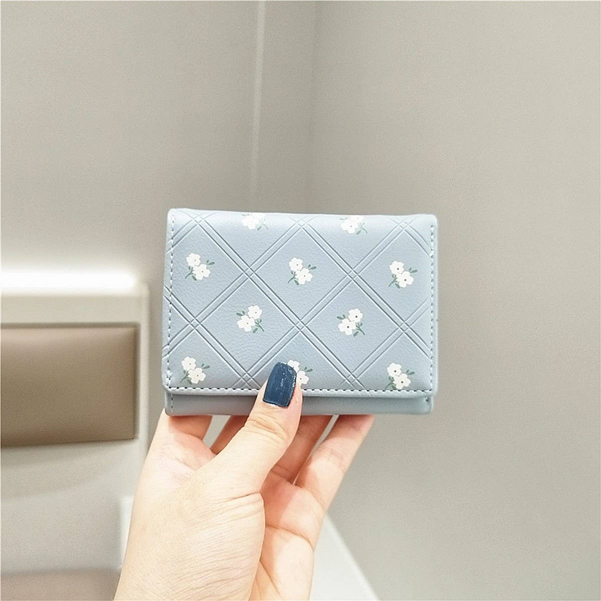 SMALL FRESH FLORAL SHORT TRI FOLD WALLET_CWAB2554