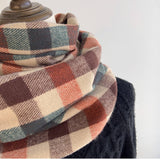 Vintage Wool-Blend Scarf Cozy Winter Neck Wrap_Cwasc1476