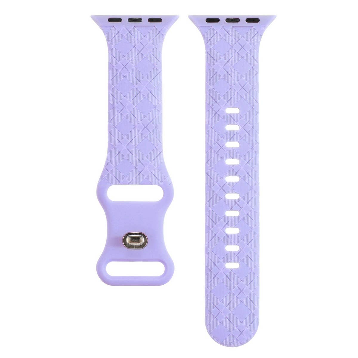 APPLE WATCH9 1 ENGRAVED CHECKERED SILICONE STRAP_CWWW0052