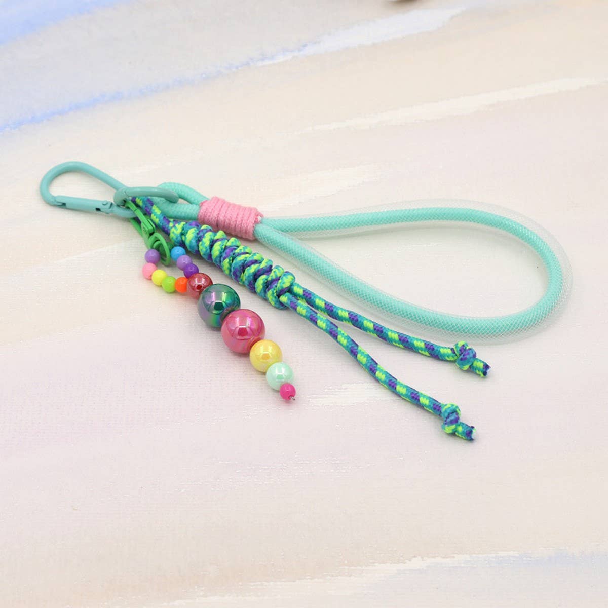 HAND WOVEN LANYARD CUTE BEADED KEYCHAIN_CWMM3548