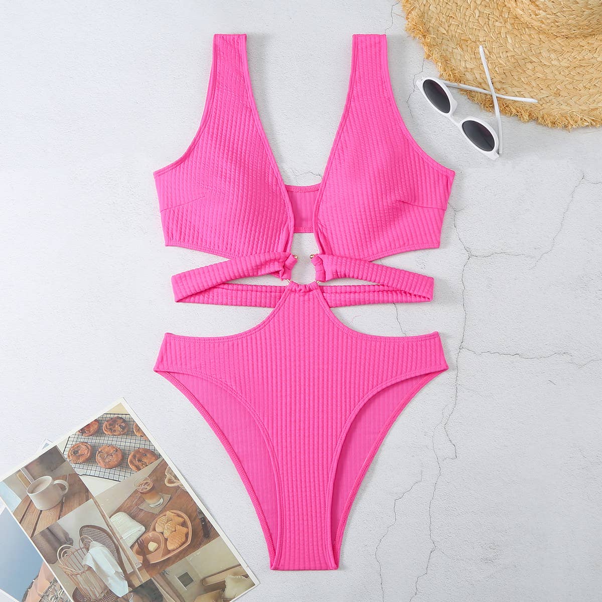 2024 NEW WOMEN SOLID COLOR ONE PIECE SWIMSUIT_CWMW0286
