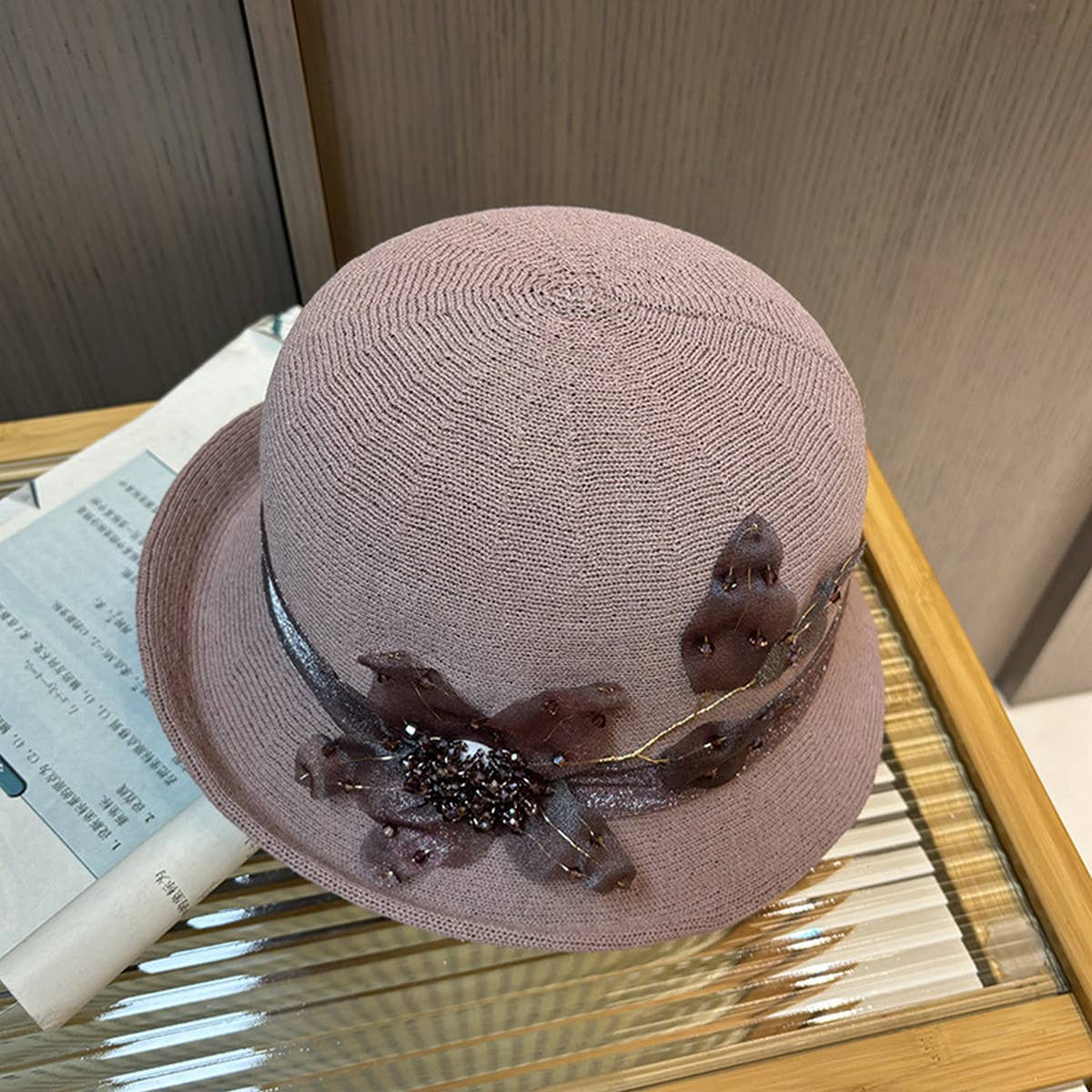 Versatile Knitted Rolled Bowler Bucket Hat_Cwah1210