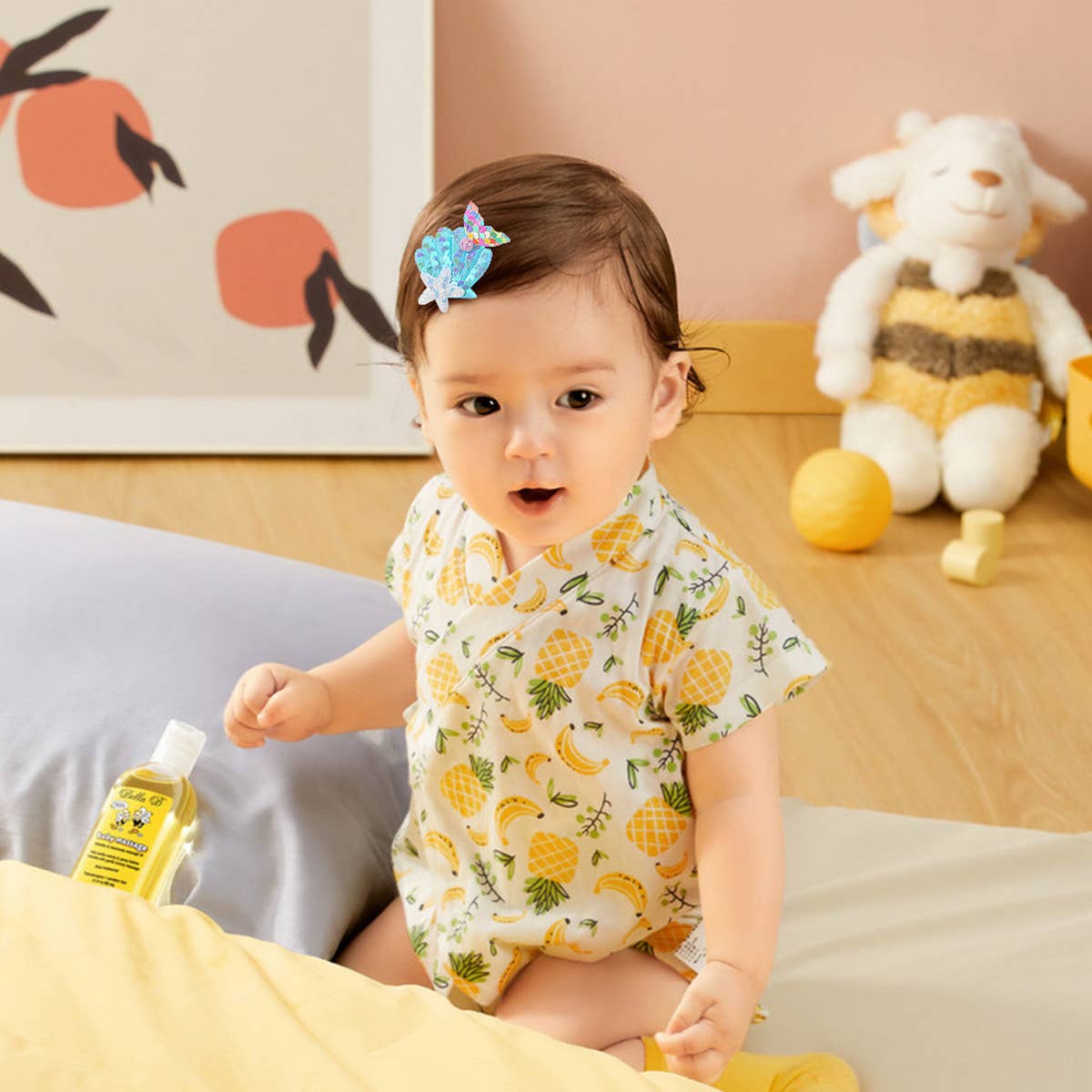 CHILDRENS SHELL PEARL MERMAID HAIRPIN_CWAHA2394