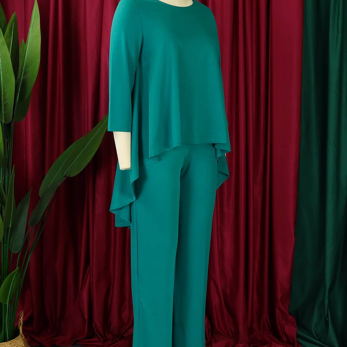 OVERSIZED TOP AND WIDE LEG PANTS TWO PIECE SET_CWSTB1141