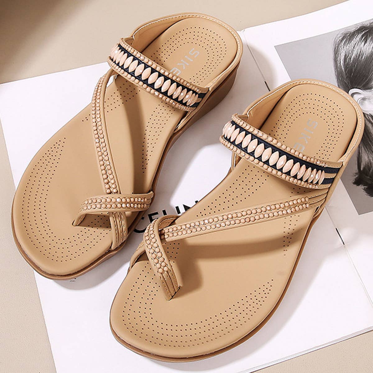 CROSS STRAP COMFORTABLE CASUAL SANDALS SLIPPERS_CWSHS0529