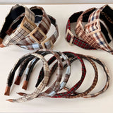 Plaid Buckle Headband College Autumn Style_Cwaha08166