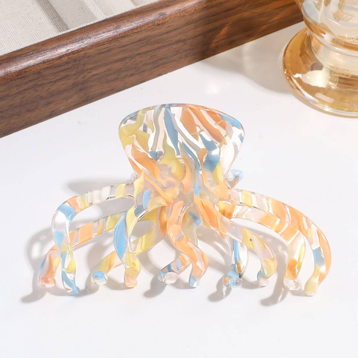 OCTOPUS ACETATE HAIR CLAW COLORFUL FASHION CLIP_CWAHA2211