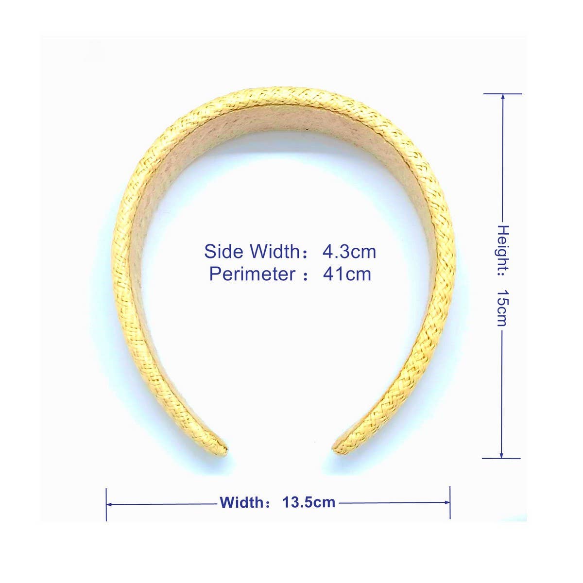 NEW WIDE RAFFIA PADDED HIGH CROWN HAIRBAND_CWAHA6332