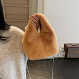 Winter Imitation Rex Rabbit Fur Handbag Plush_Cwab3958