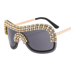 COOL ONE PIECE METAL RIM PUNK DIAMOND SUNGLASSES_CWASG0769