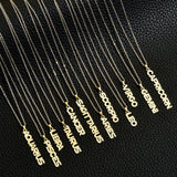 CLAVICLE CHAIN TWELVE ZODIAC TITANIUM NECKLACE_CWMM2717