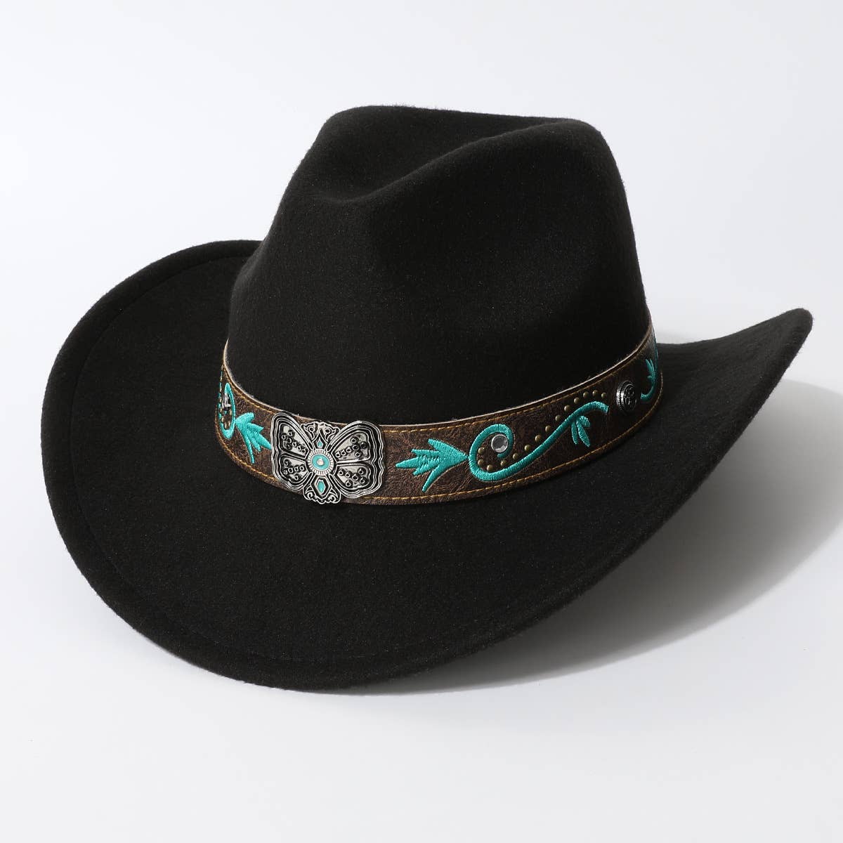 Unisex Western Cowboy Straw Sun Hat_Cwah3659