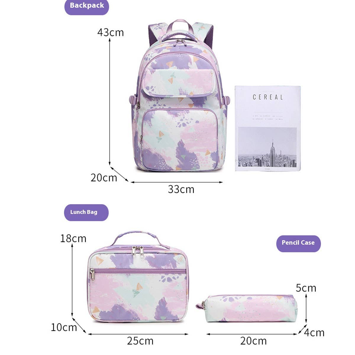 BACKPACKS FOR SCHOOL 3 PIECE WATERPROOF INK SET_CWAB5466