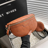 New Plaid Pu Chest Bag Crossbody Bag_Cwab2082