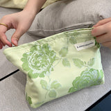 Green Vintage Makeup Bag Large Travel Wash Storage_Cuab00728