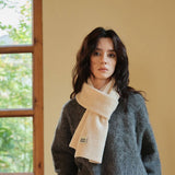 100% WOOL KNITTED STRIPED SCARF SOFT WARM_CWASC2305