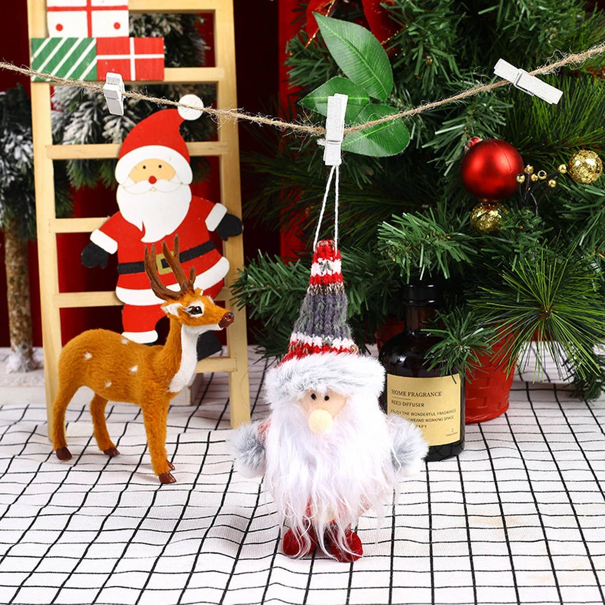 CHRISTMAS COLORFUL FABRIC FOAM PENDANT ORNAMENTS_CWMM2770