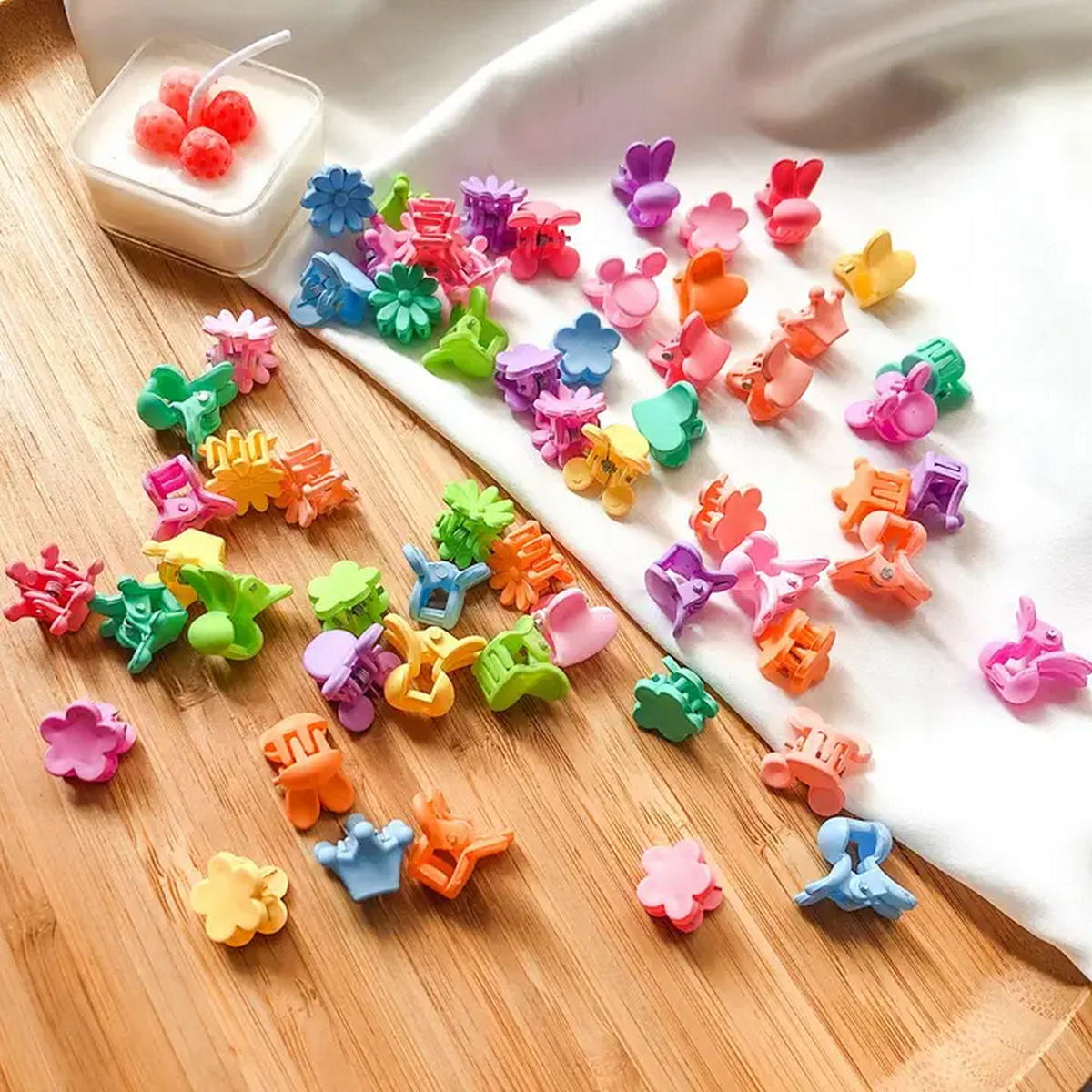 10PCS MINI HAIR CLAW SET CANDY COLOR CUTE CLIPS_CWAHA0716